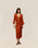 KNOT DRESS MID BROWN