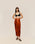 KNOT DRESS MID BROWN