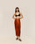 KNOT DRESS MID BROWN