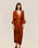 KNOT DRESS MID BROWN