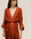 KNOT DRESS MID BROWN