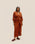 KNOT DRESS MID BROWN