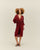 KNOT DRESS MARSALA