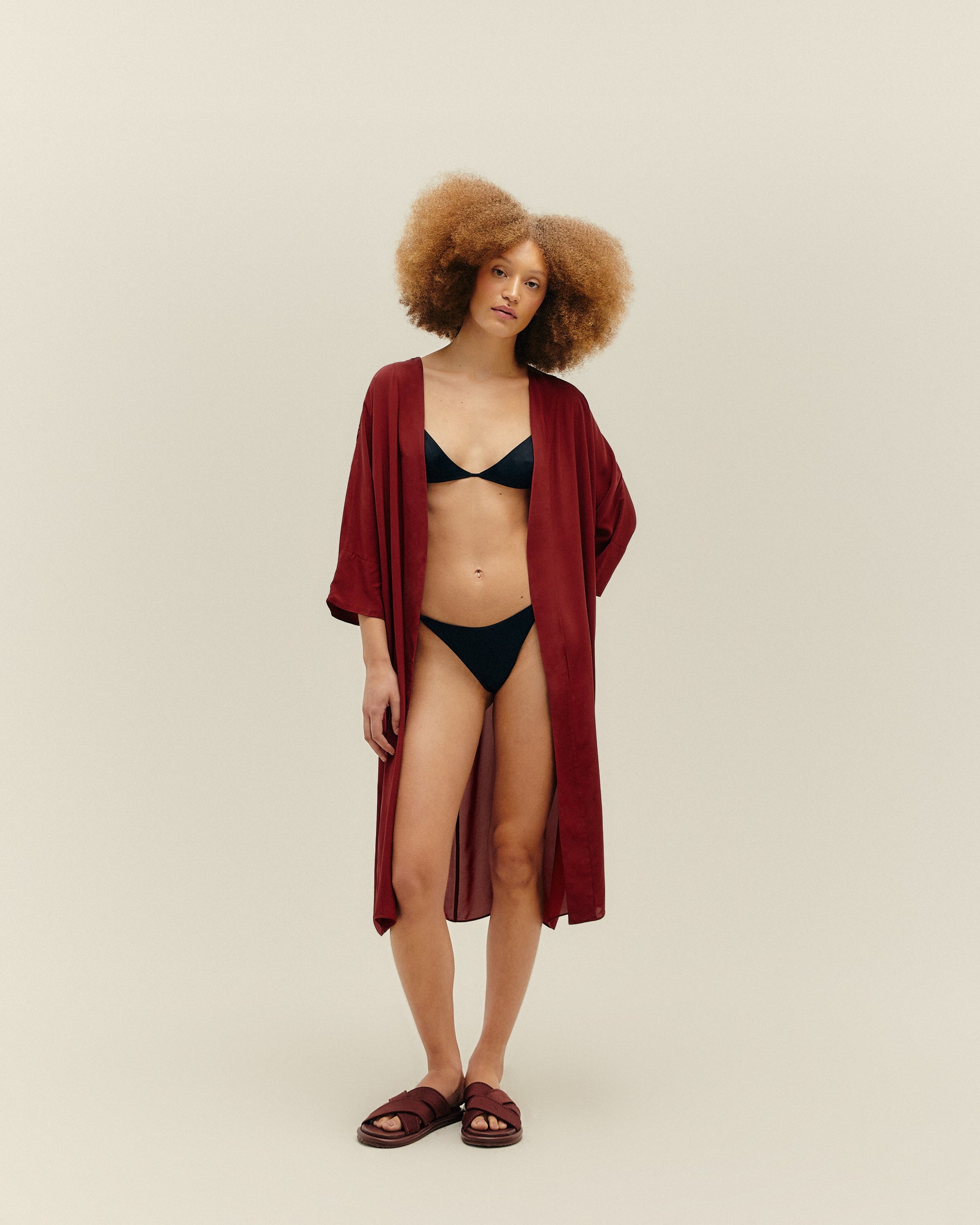KNOT DRESS MARSALA