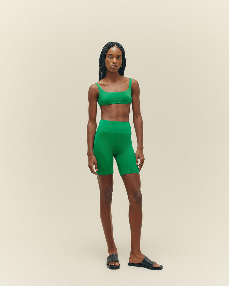 SHORTS DE CYCLISME VERT NUMÉRIQUE