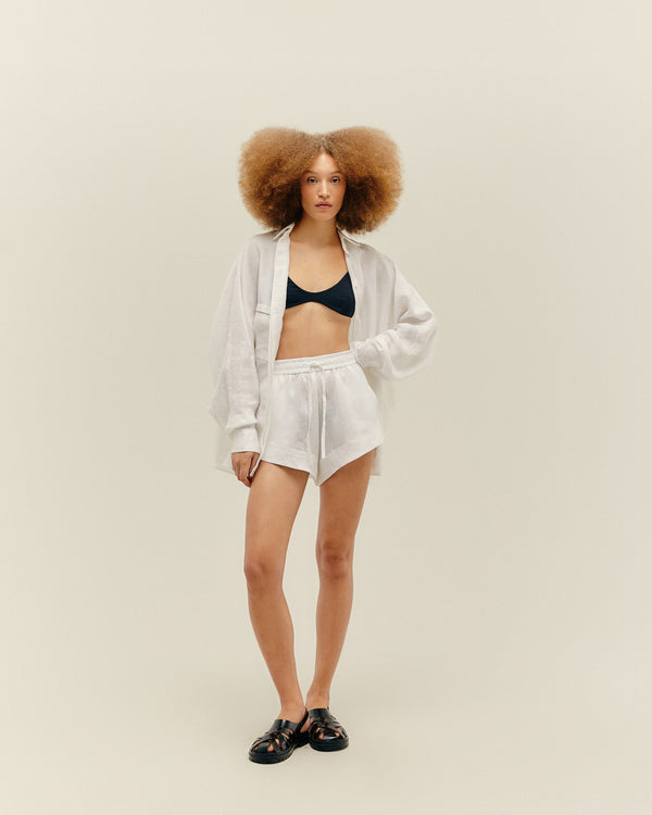 SHORT ASA DELTA LINHO OFF-WHITE