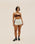 MARTA KNIT SHORTS WITH WHITE SPORT STRIPES