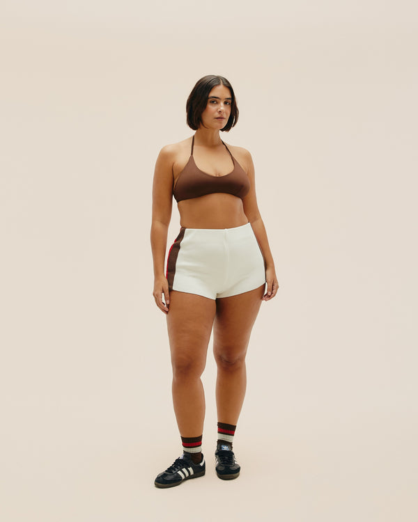 STRIPES MARTA KNIT SHORTS WHITE SPORT STRIPES
