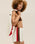 MARTA KNIT SHORTS WITH WHITE SPORT STRIPES