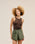 SHORT ISABEL. OLIVE GREEN