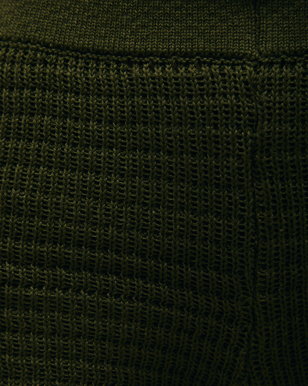 LOU KNIT SHORTS OLIVE GREEN