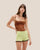 BELLA KNIT SHORTS RAPTURE GREEN STRIPES