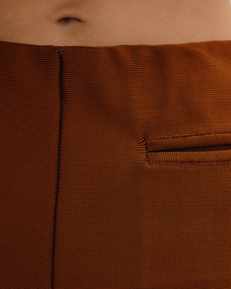 COUCOU KNIT SHORTS MID BROWN