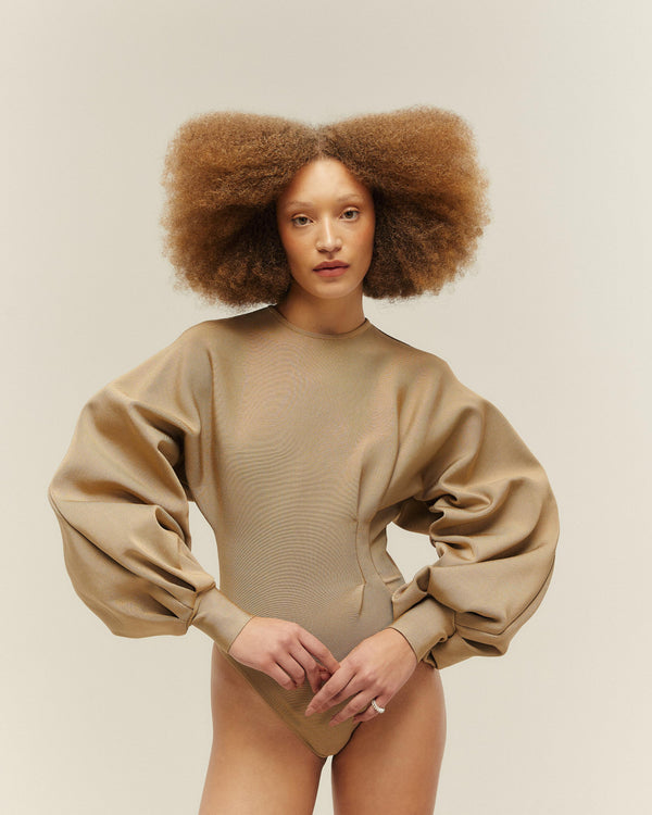 KNIT DARTS ONEPIECE CUBAN SAND