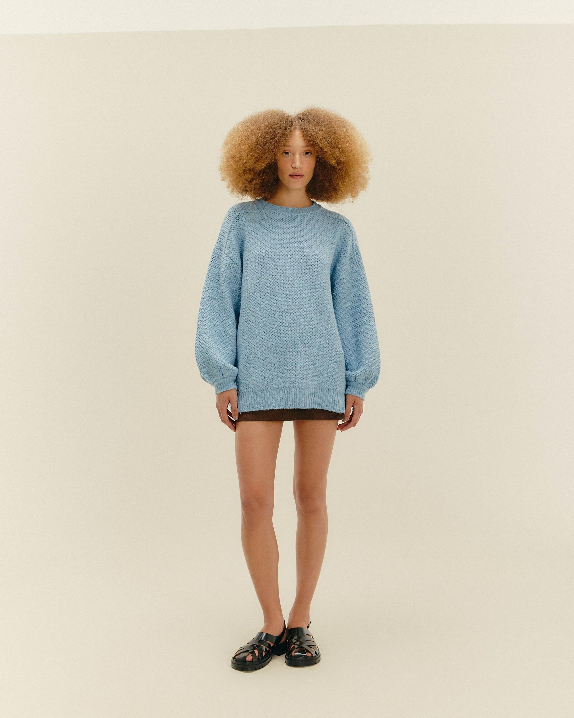 BELA Light Blue Knit Sweater