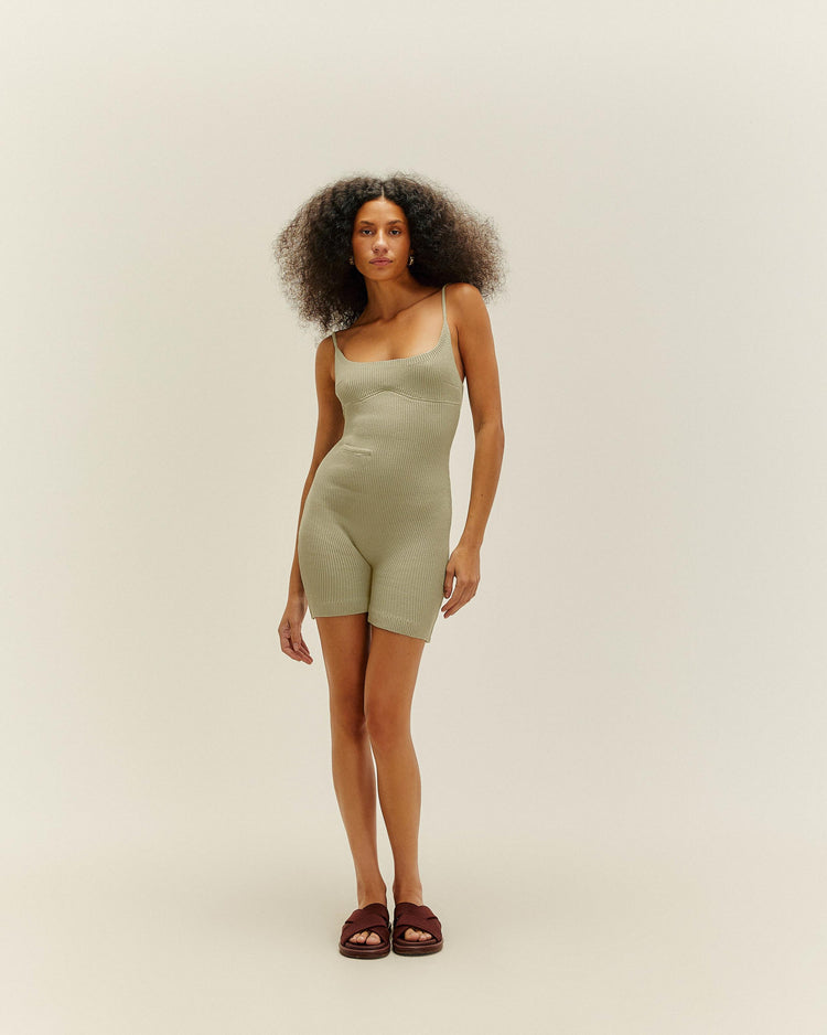KNIT LIZ GREEN JUMPSUIT