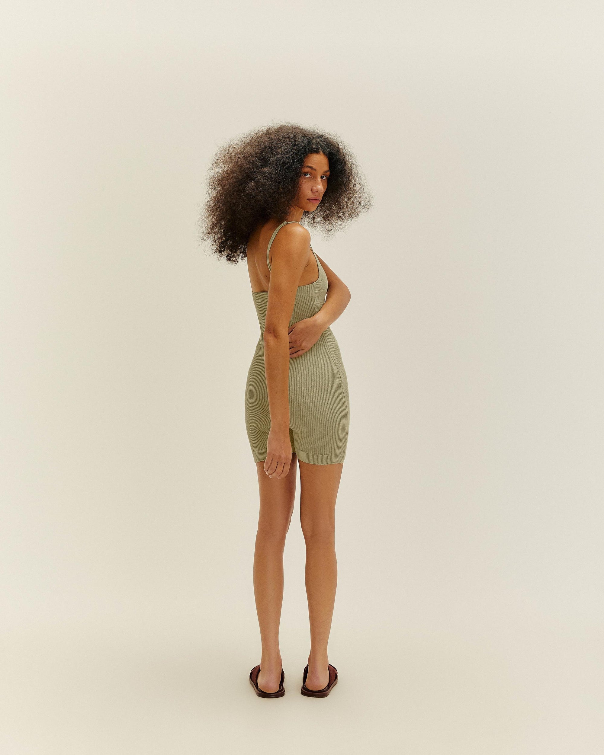 KNIT LIZ GREEN JUMPSUIT