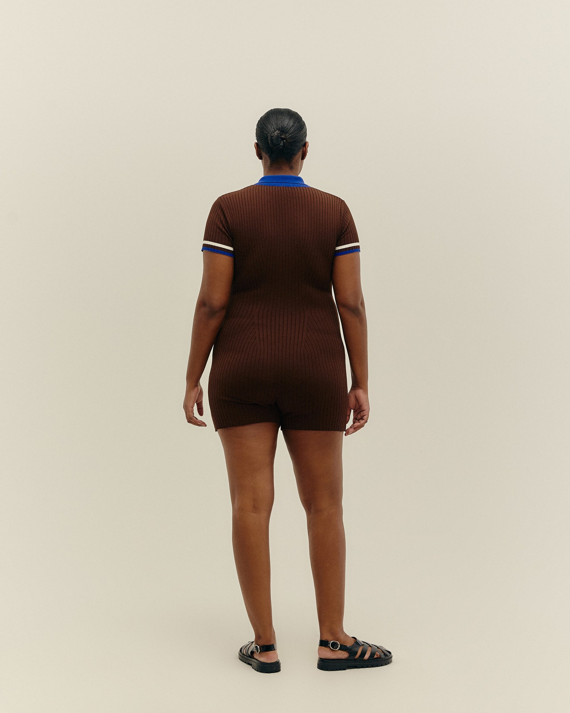 VIVIANE SPORT KNITTED JUMPSUIT BRAUNA BROWN