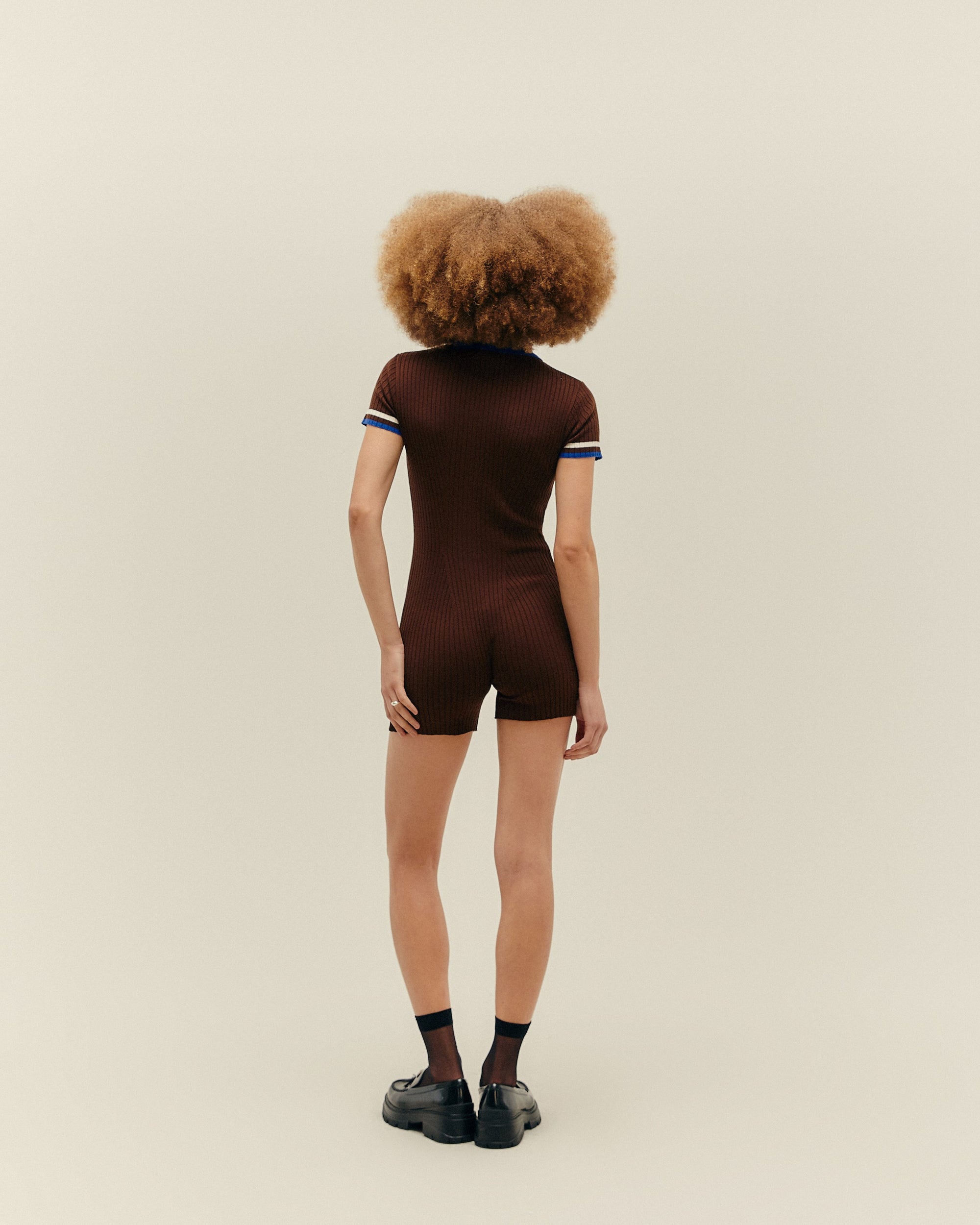 VIVIANE SPORT KNITTED JUMPSUIT BRAUNA BROWN