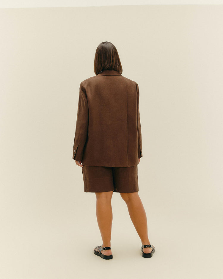 BLAZER CAROL LINHO BRAUNA BROWN