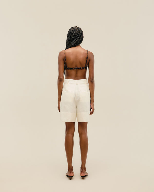 LINEN GIOVANA SHORTS OFF-WHITE