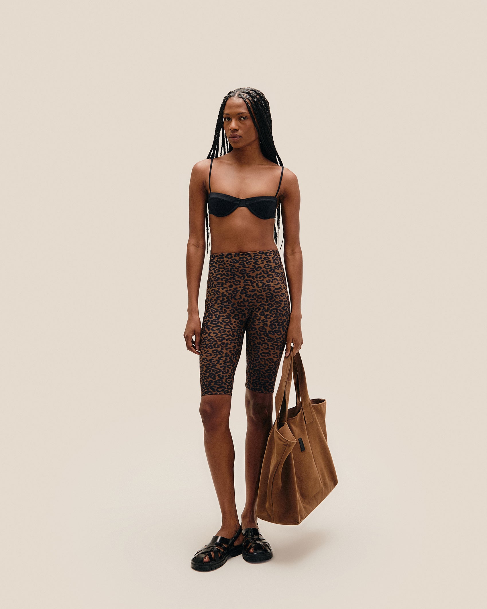 BRIGITTE LONGLINE BIKER SHORTS JAGUAR NOIR