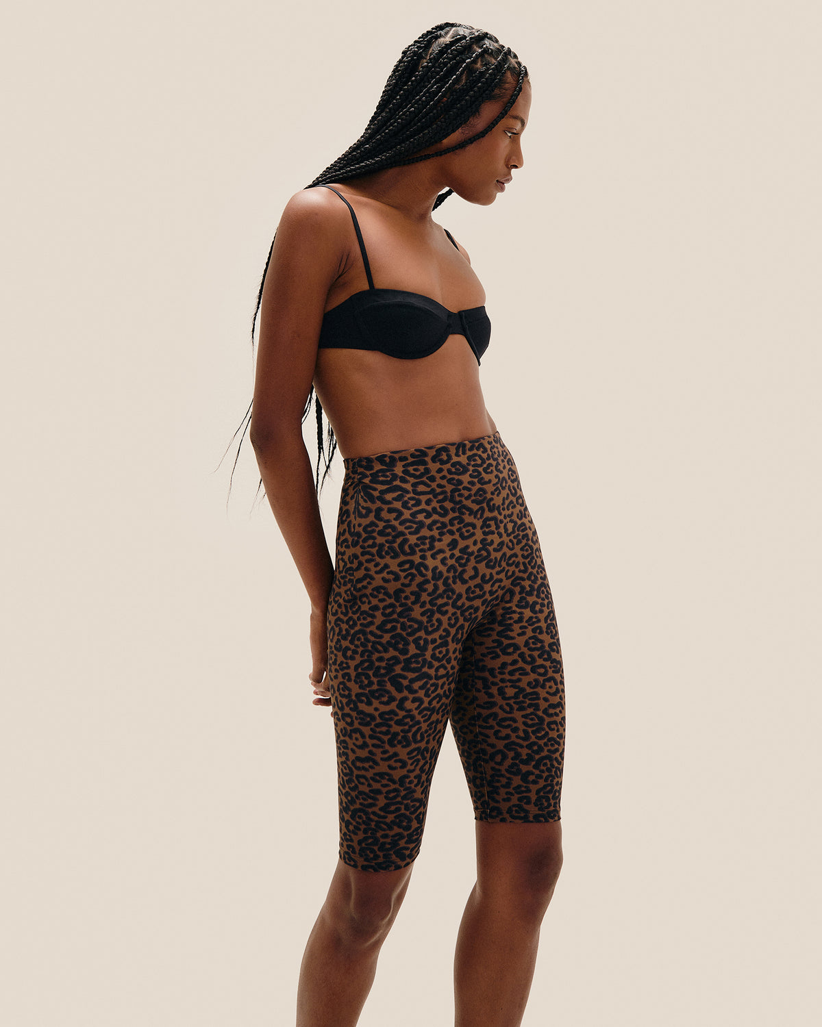 BRIGITTE LONGLINE BIKER SHORTS JAGUAR NOIR