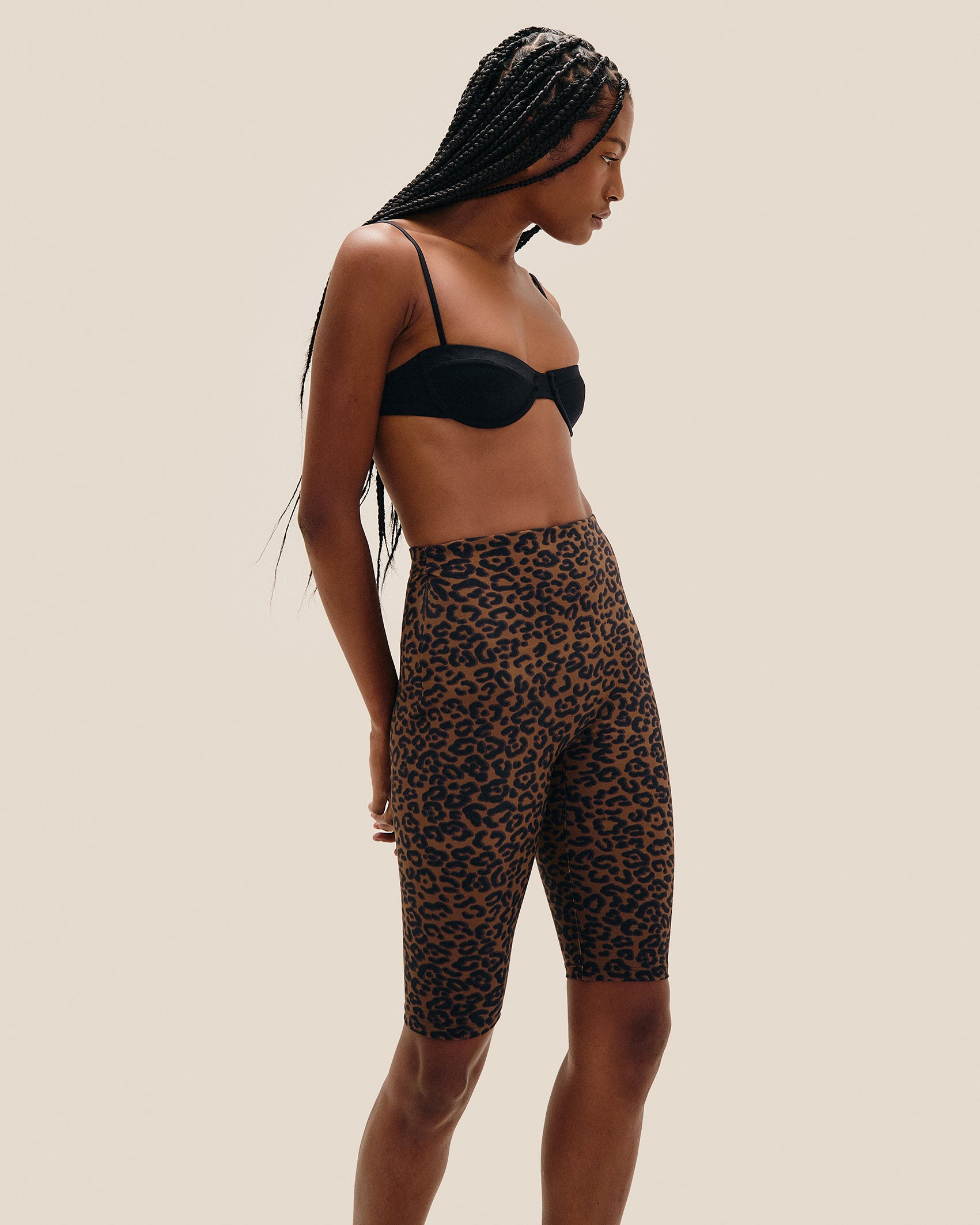 BRIGITTE LONGLINE BIKER SHORTS JAGUAR NOIR