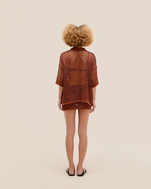 MAGLIA SHEILA MARRONE MEDIO