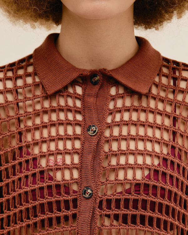 MAGLIA SHEILA MARRONE MEDIO