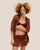 SHEILA KNIT SKIRT, MIDDLE BROWN