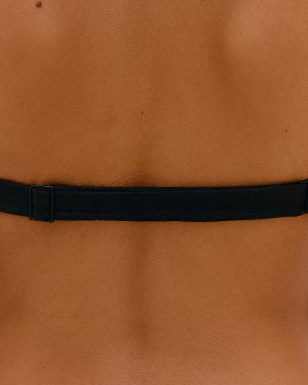 STRAPLESS TOP BLACK