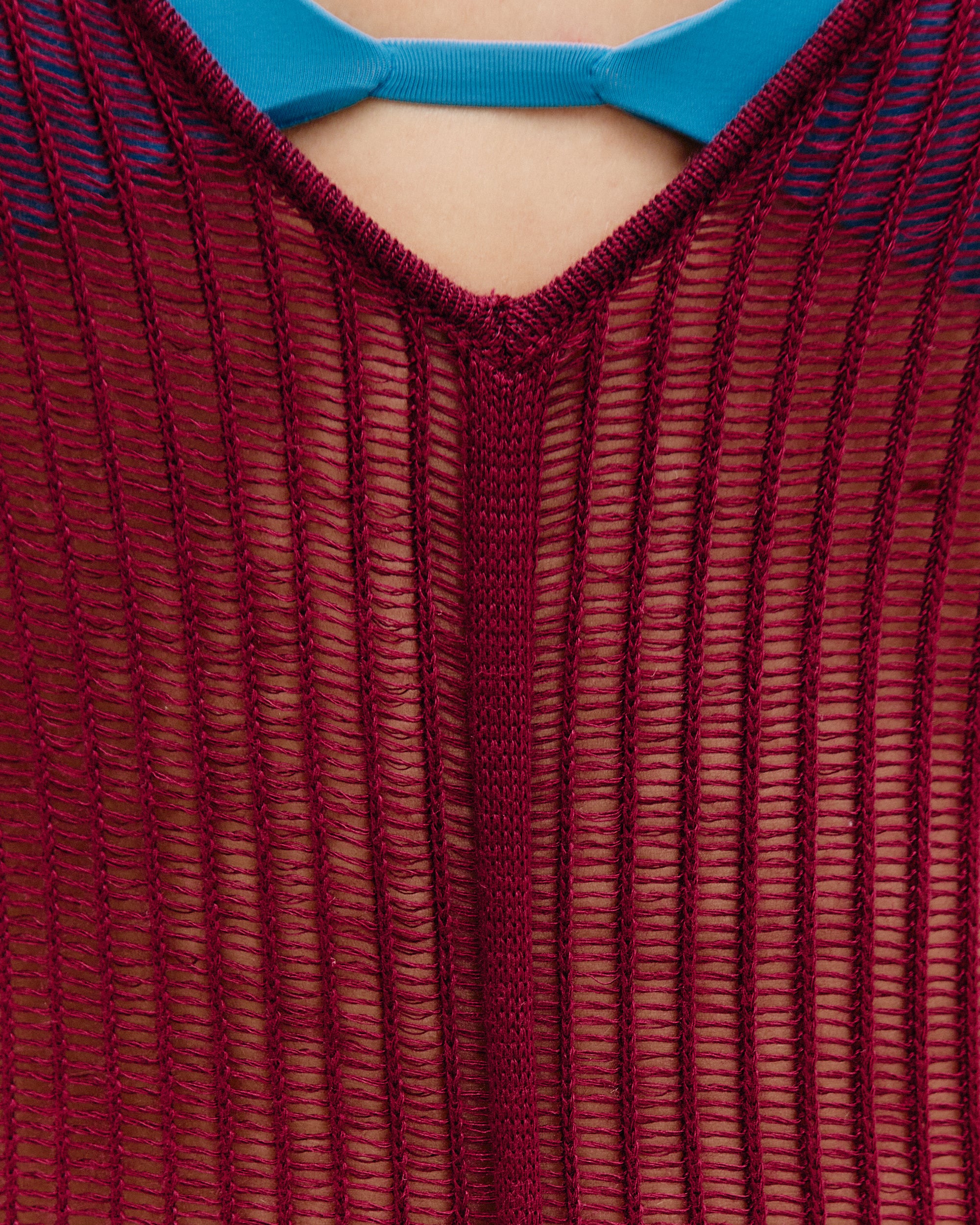 ROBE EN MAILLE LUNA BORDEAUX