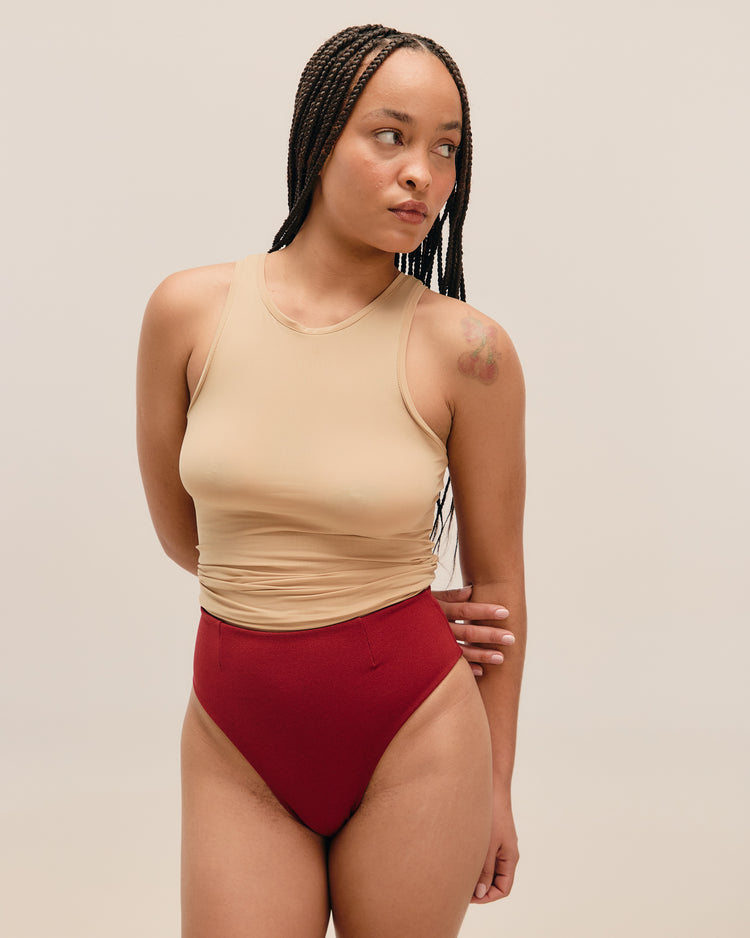 CREPE CLASSIC MARSALA HOTPANTS