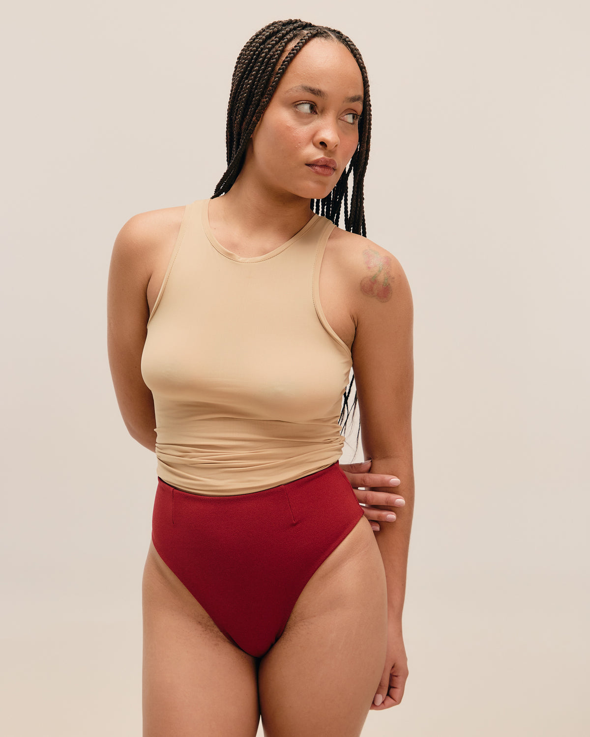 CREPE CLASSIC MARSALA HOTPANTS