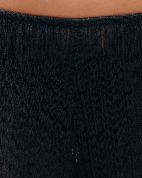 CLASSIC NAVY WOOL KNIT PANTS