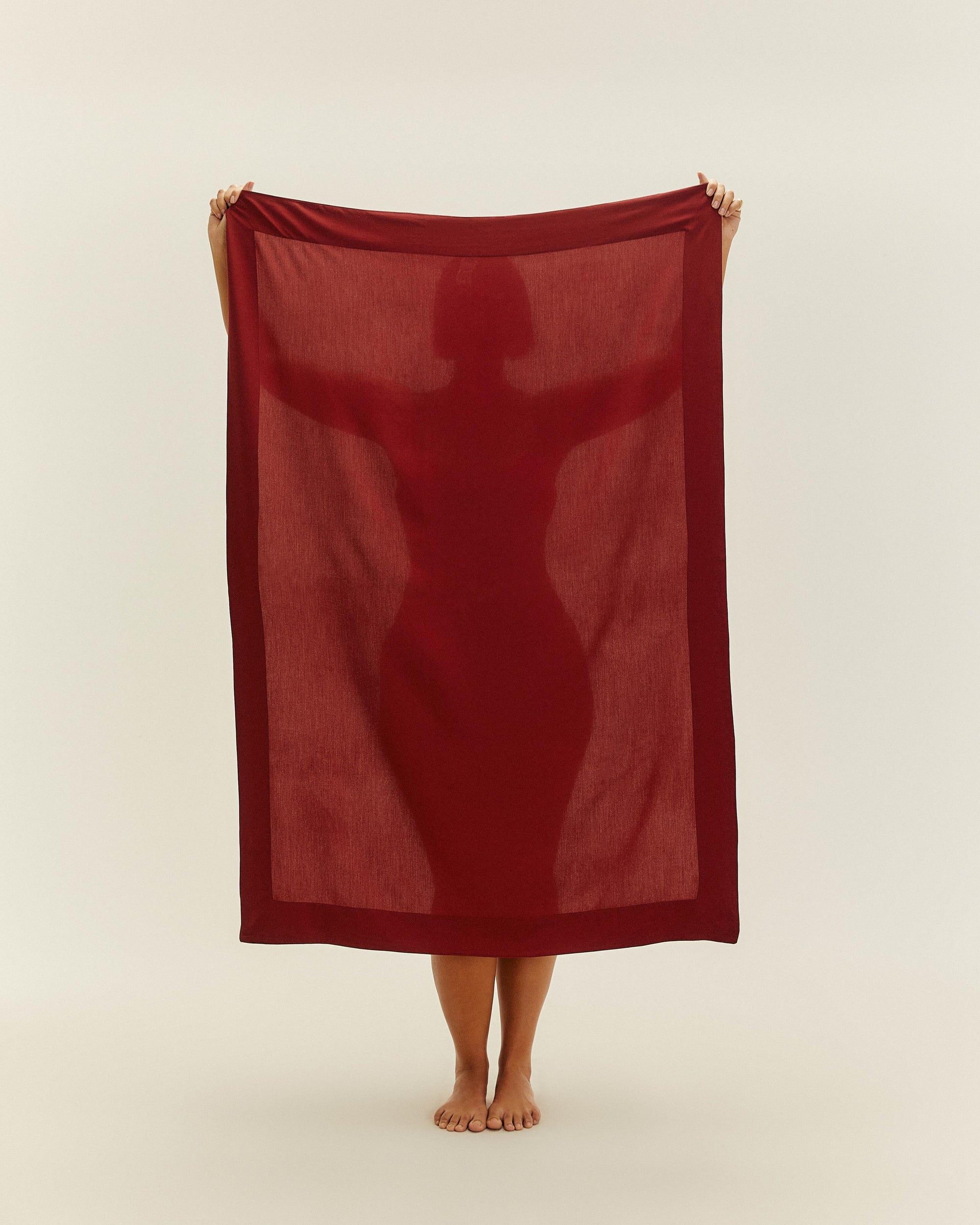 JULIA BEACH TOWEL BORDEAUX